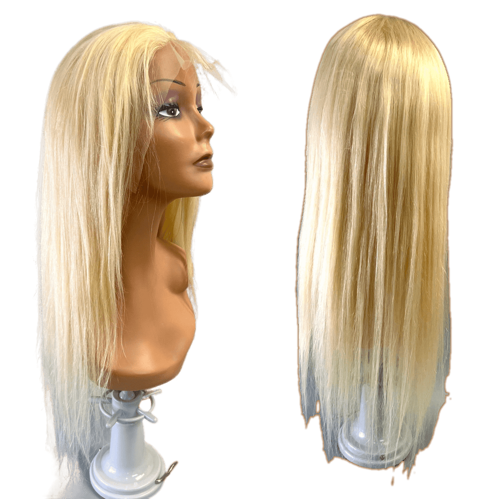 Ukrainian Straight Human Hair Front Lace Wig in Blonde