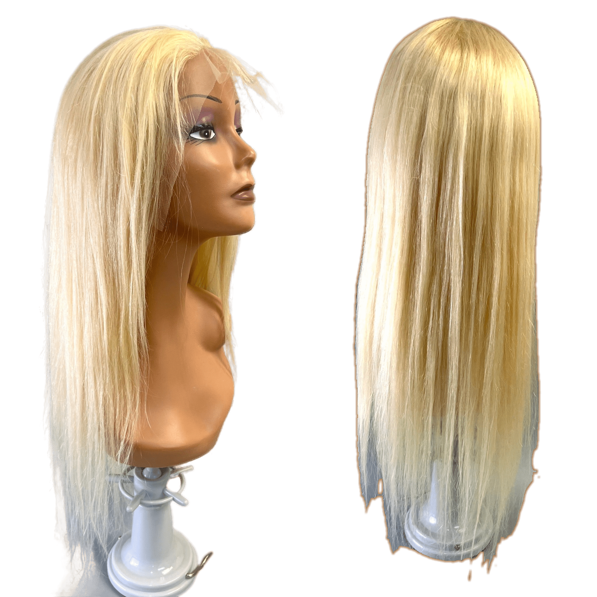 Ukrainian Straight Human Hair Front Lace Wig in Blonde