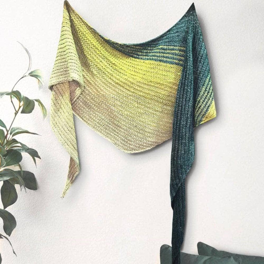 Ripple in the Sand Shawl Knitting Pattern for Ombre Yarn