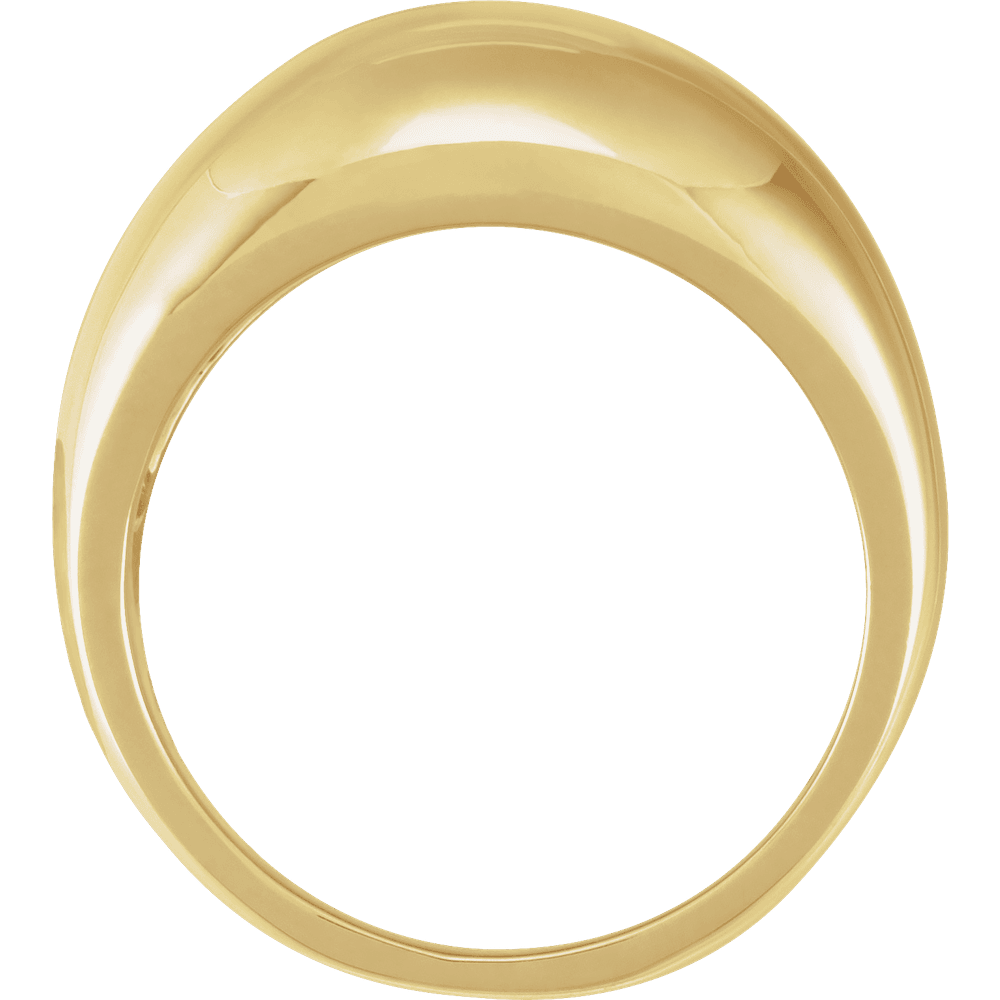 Riviera 14K Gold Dome Ring - Available in 8mm or 12mm