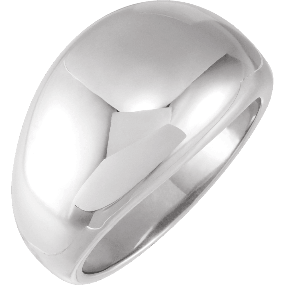 Riviera 14K Gold Dome Ring - Available in 8mm or 12mm