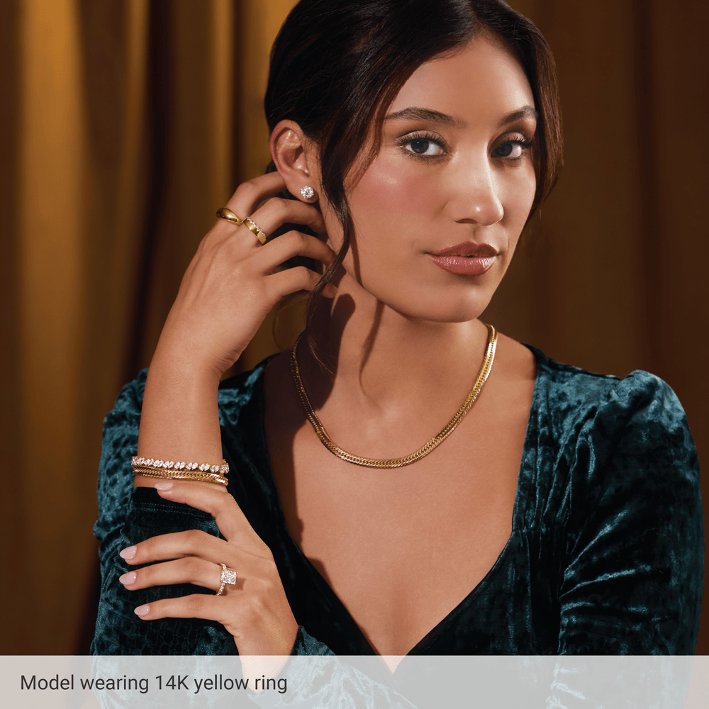 Riviera 14K Gold Dome Ring - Available in 8mm or 12mm