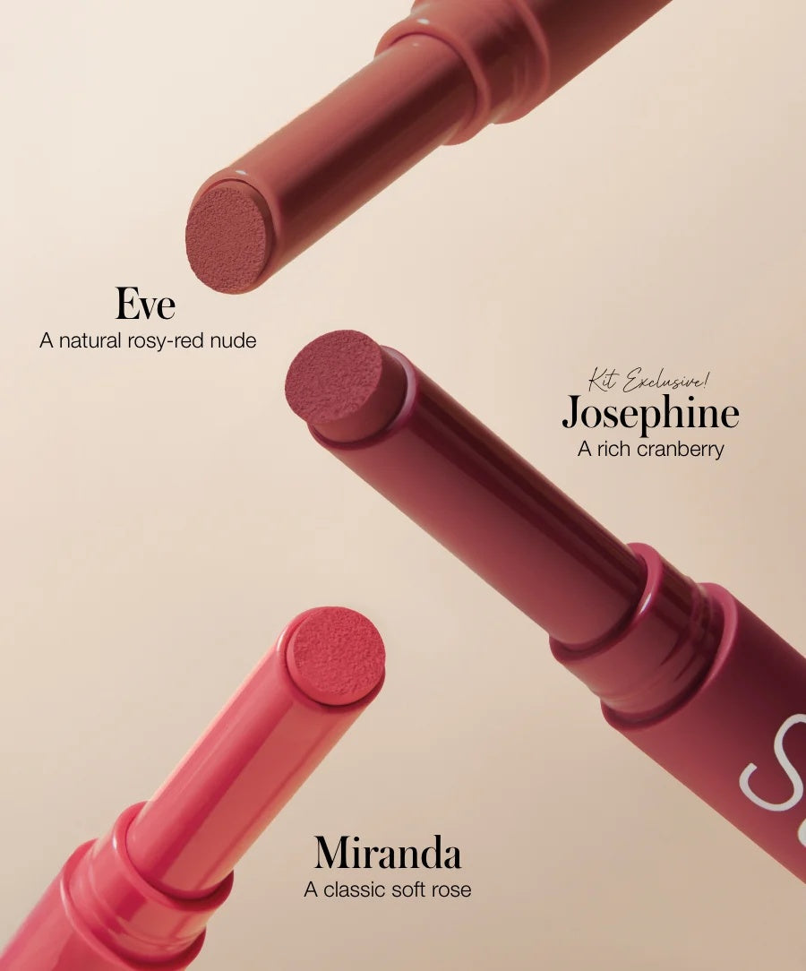 Legends to Love Lip Wardrobe: 3-Piece Serum Lipstick Trio Set