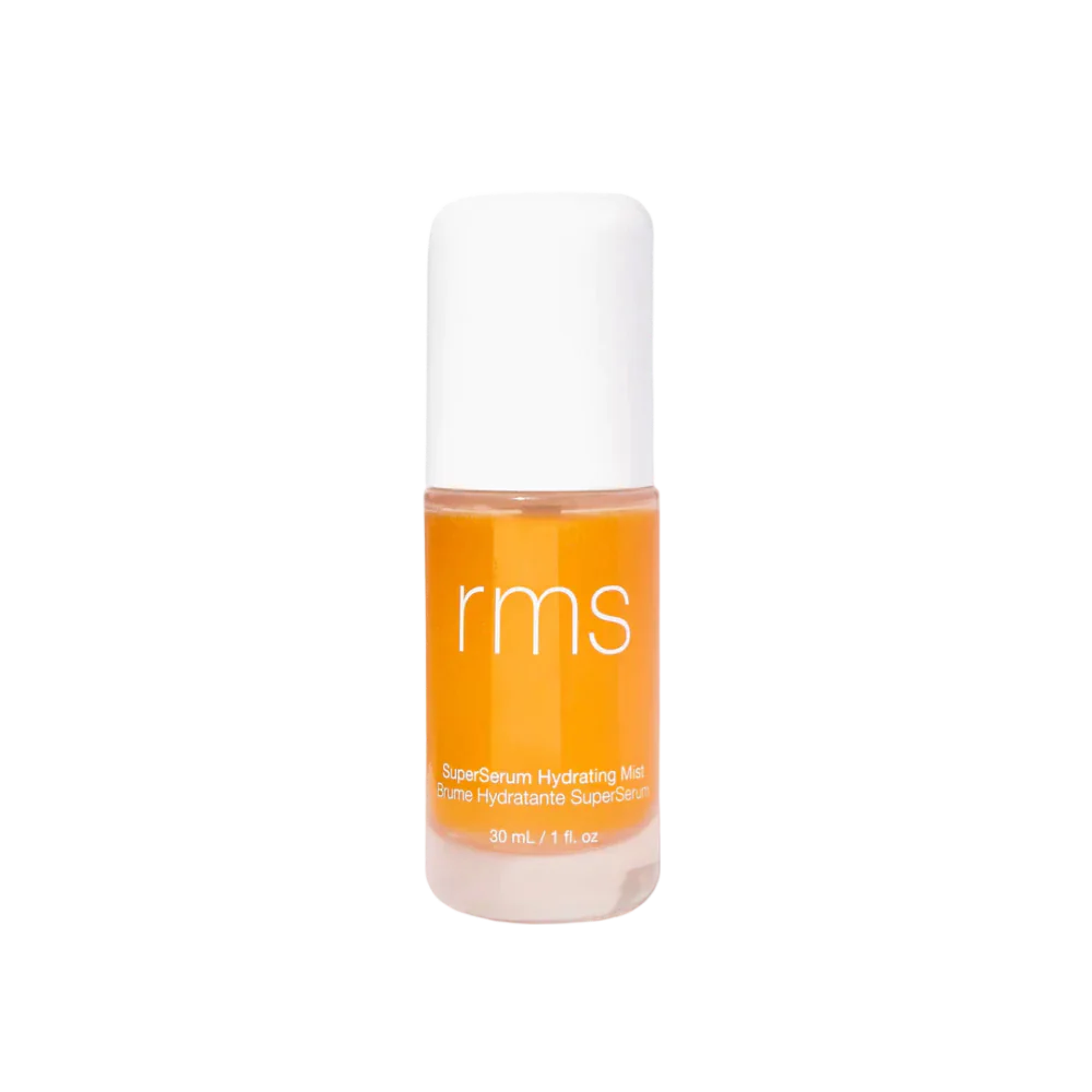 A 1 OZ bottle of RMS SuperSerum Hydrating Mist, a dual-phase serum designed for skin nourishment.