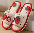 Strawberry Bliss Cozy Slippers | Plush Cotton