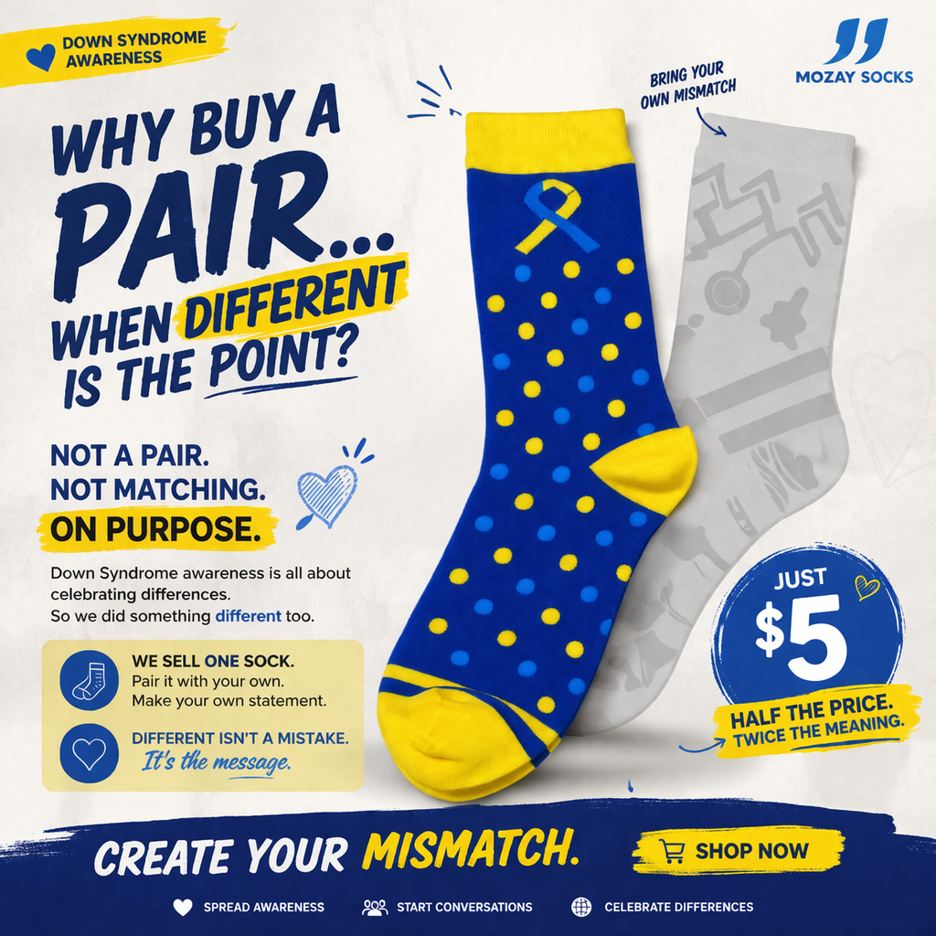 Down Syndrome Awareness Sock (Single Sock)