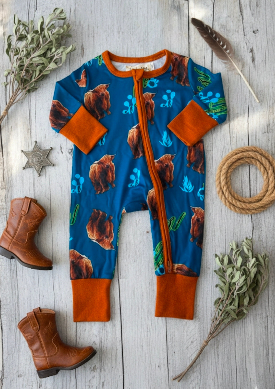 Highland Blues Romper