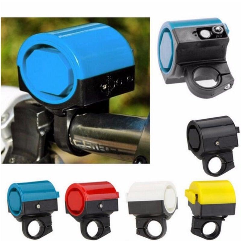 Sporty electronic bike siren mounted on a bicycle handlebar