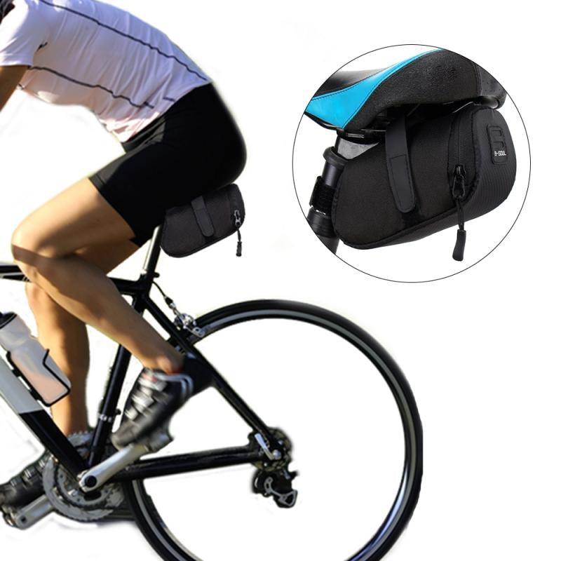 A sporty polyester bike storage bag in black with multiple color accent options for cycling gear organization.
