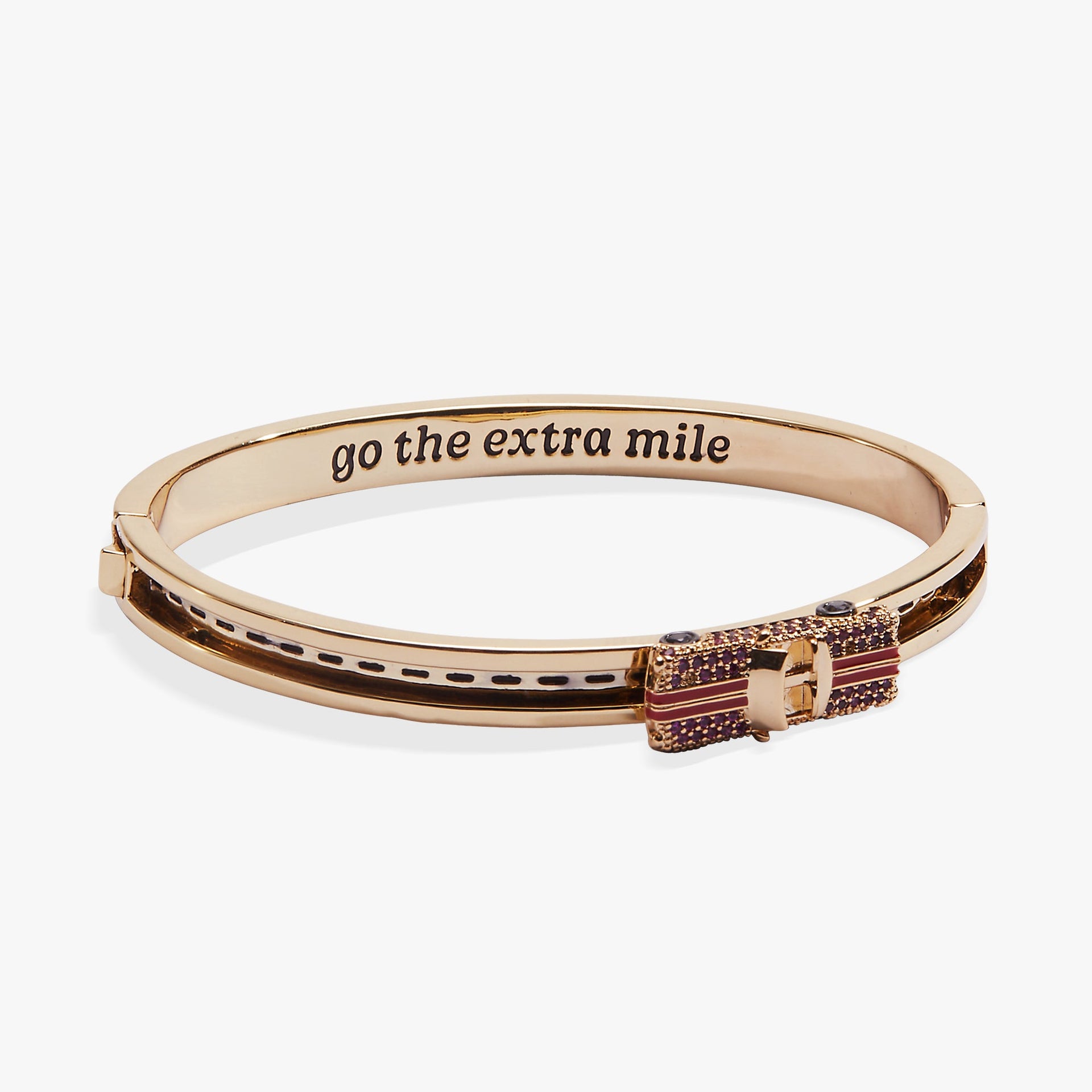 Gold Road Trip 'Go The Extra Mile' Fidget Bangle Bracelet