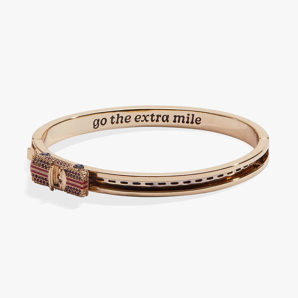 Gold Road Trip 'Go The Extra Mile' Fidget Bangle Bracelet