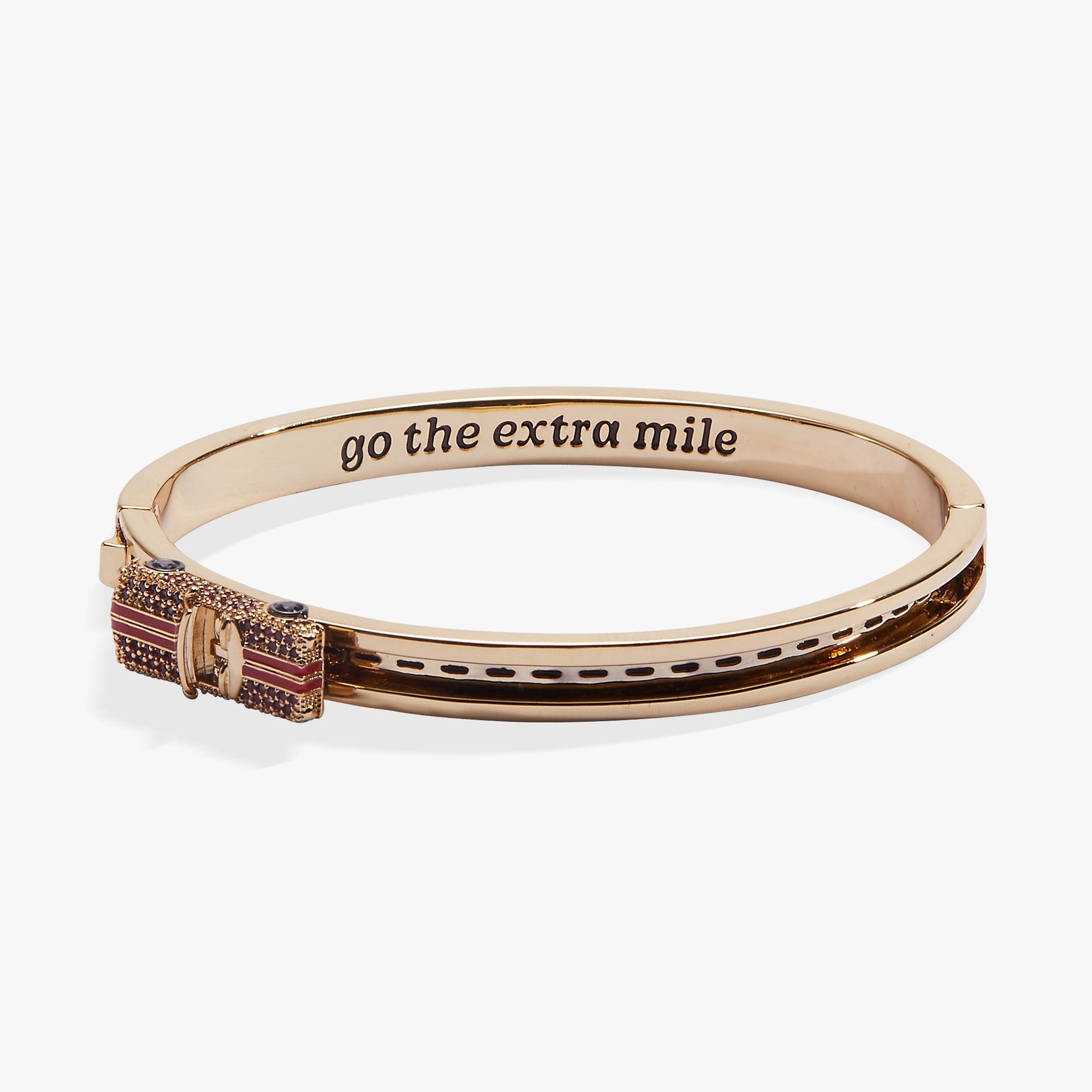 Gold Road Trip 'Go The Extra Mile' Fidget Bangle Bracelet