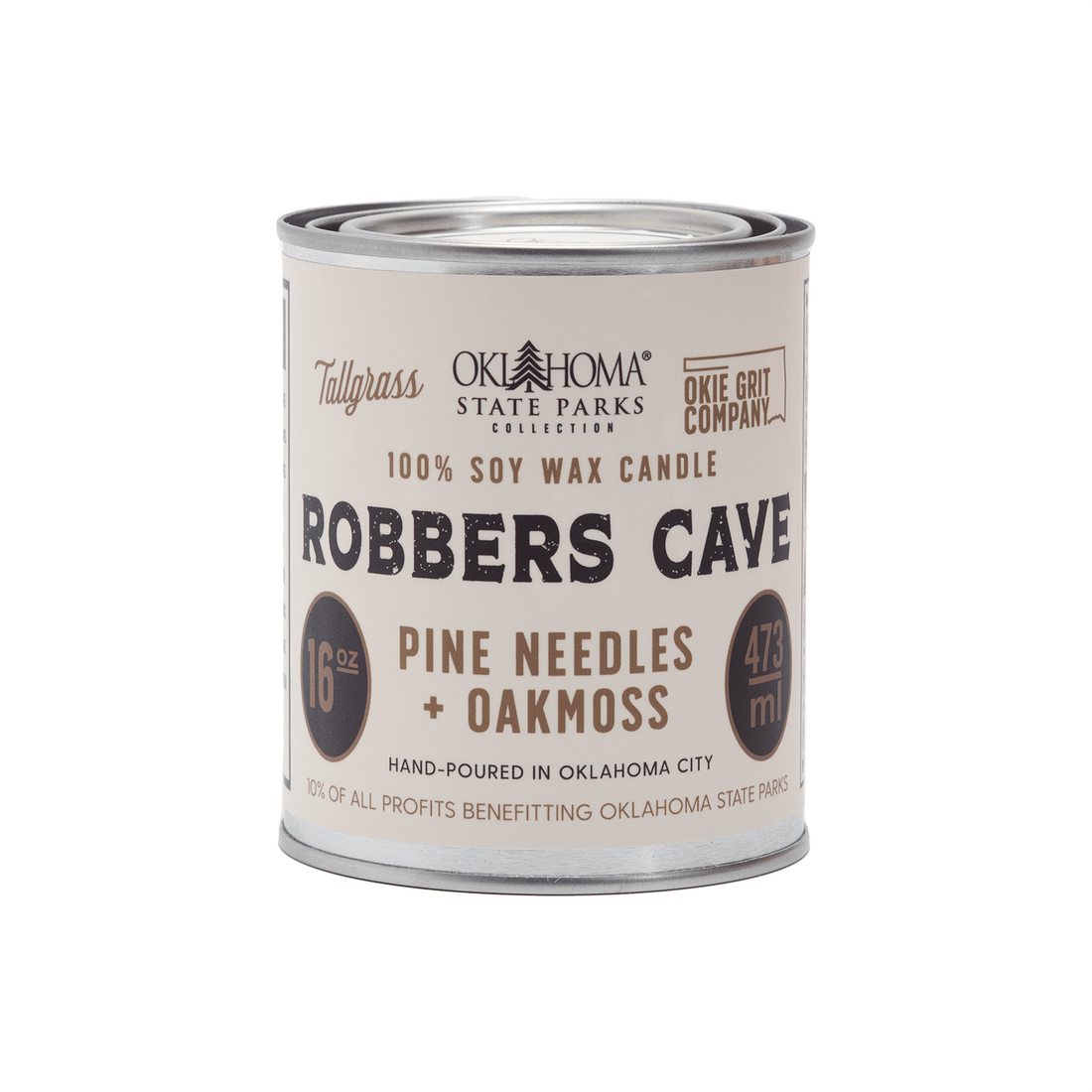 Robbers Cave: Pine Needles + Oakmoss Soy Wax Candle