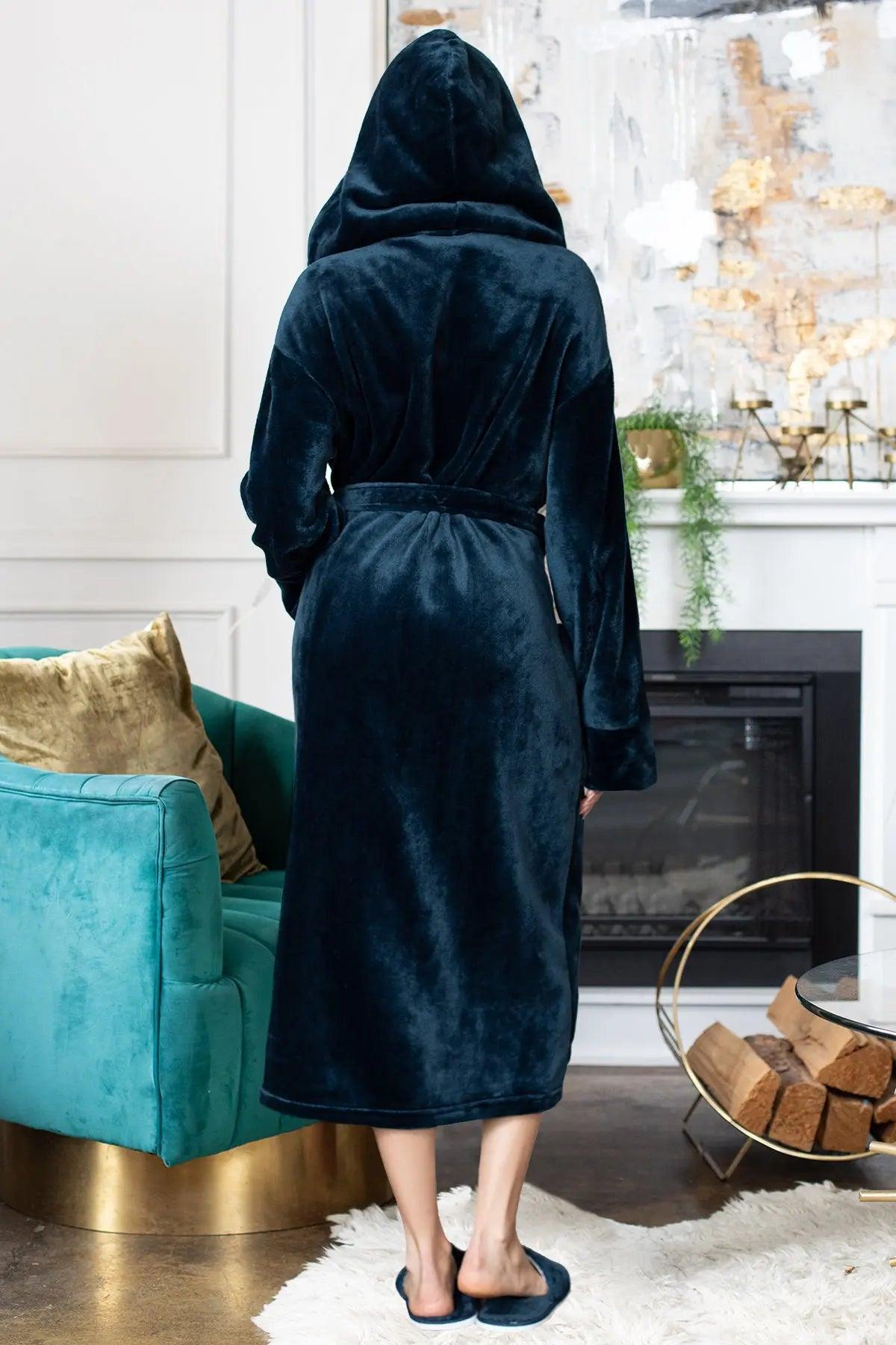 Women’s Plush Hooded Robe – Soft Spa-Worthy Loungewear - Image 20