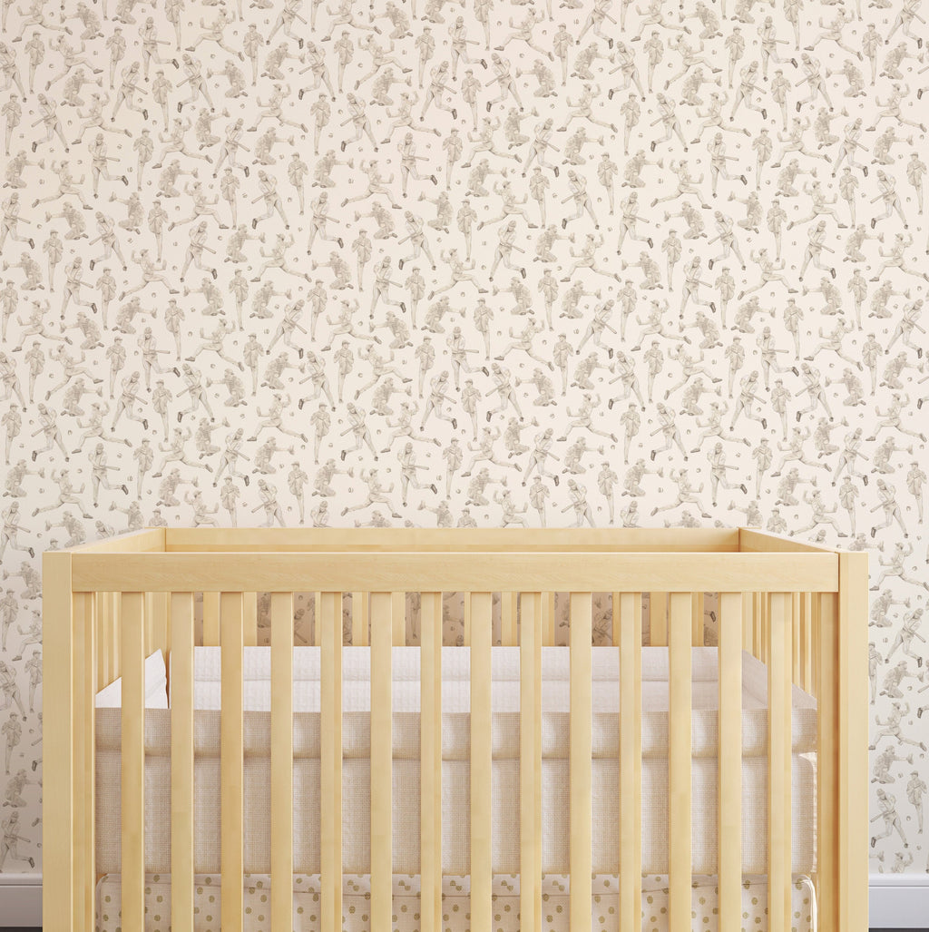 Robinson Geometric Wallpaper in Classic Beige and Brown