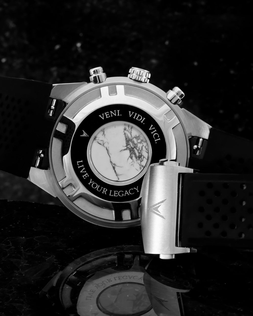 Rogue Bracelet in Gunmetal with Silicone Strap