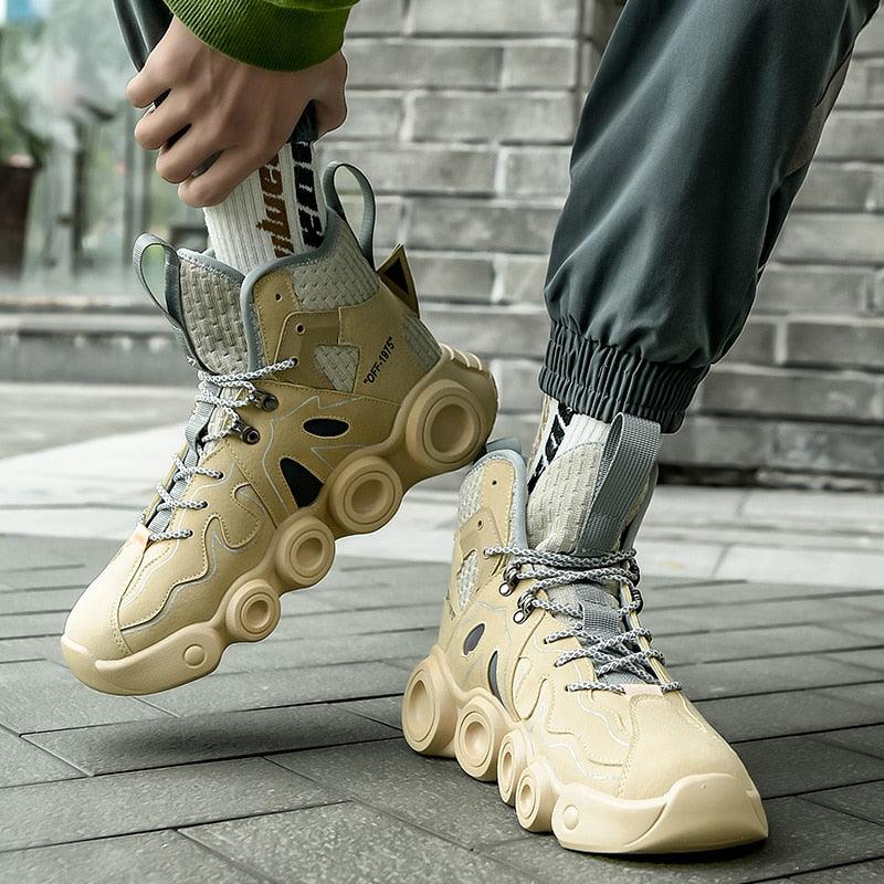 Men's Abstract High-Top Fashion Running Sneakers