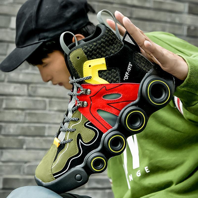 Men's Abstract High-Top Fashion Running Sneakers