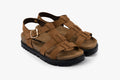 Women’s Nubuck Leather Fisherman Platform Sandals with Buckle