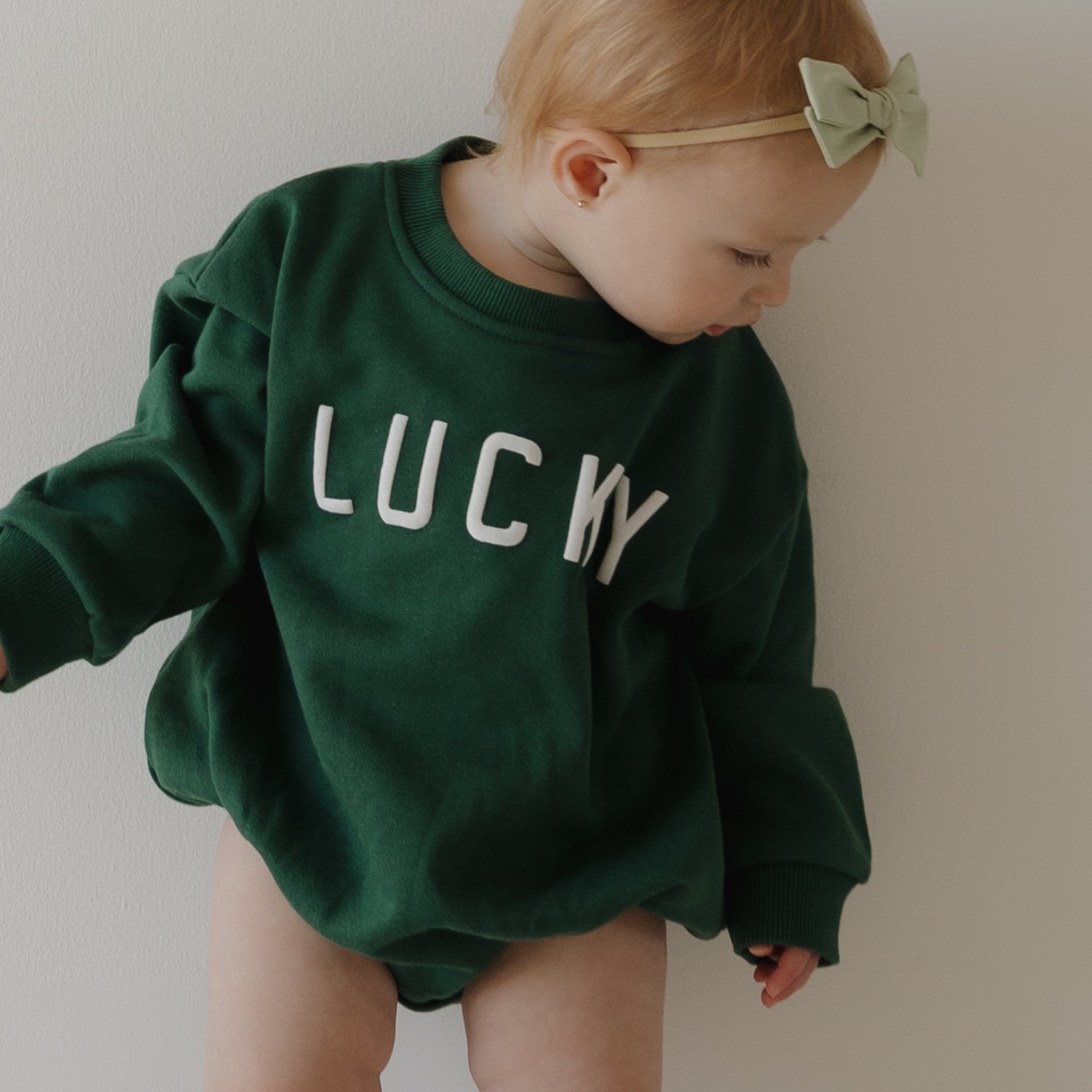 Sweatshirt Romper | Lucky