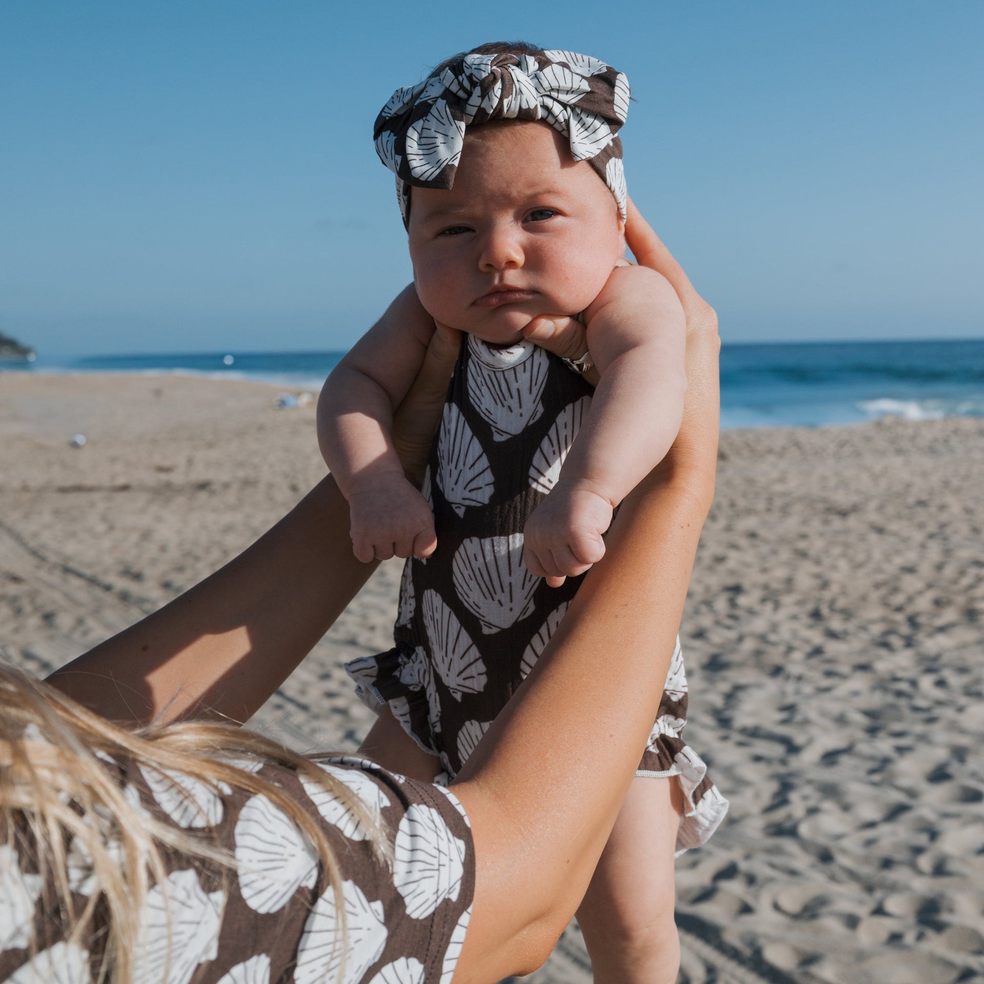Muslin Sleeveless Tank Romper | Seashells