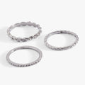 Rope Stacking Ring Set of 3 in Mixed Gold and Silver Tone