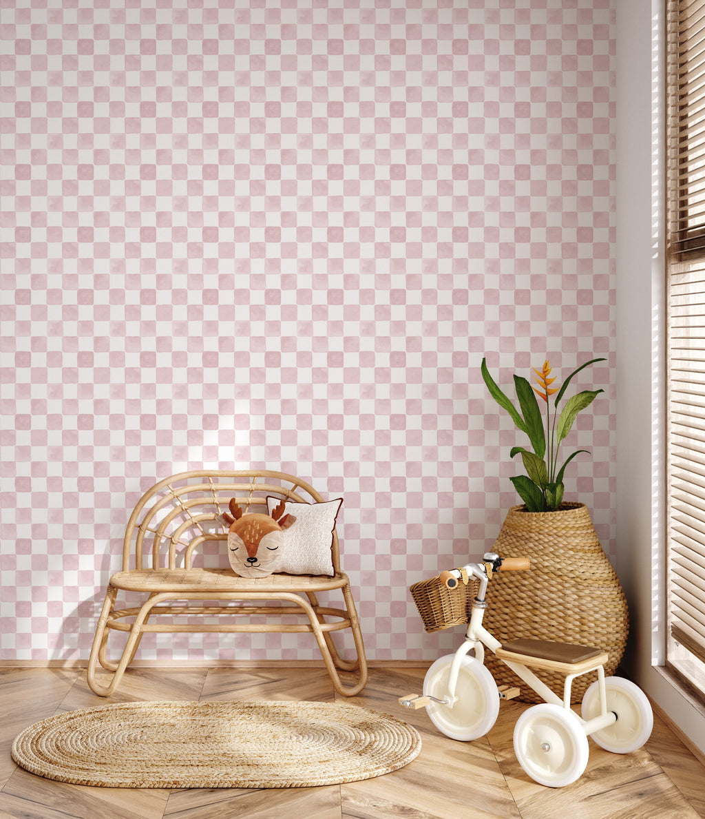 Tuck Geometric Wallpaper, Scandi Nursery Decor