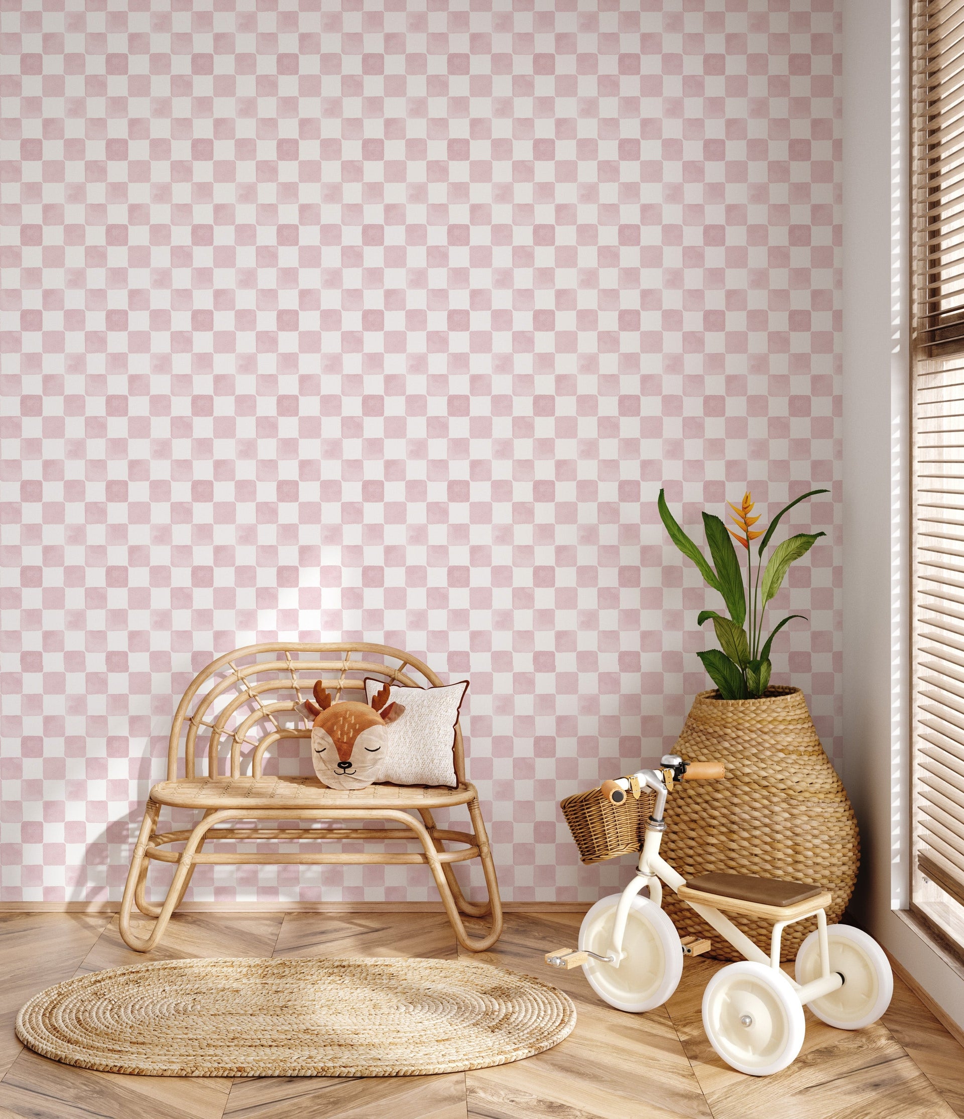 Tuck Geometric Wallpaper, Scandi Nursery Decor