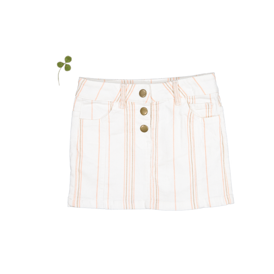 Rose Stripe Denim Skirt for Kids | Summer