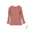 The Long Sleeve Tee - Rosewood Ribbed