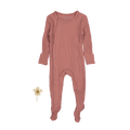 The Snap Romper - Rosewood Ribbed