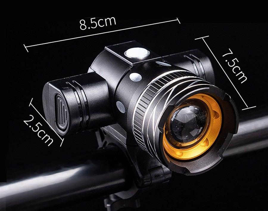 800 Lumen LED Bike Light Set, USB Rechargeable Waterproof Headlight