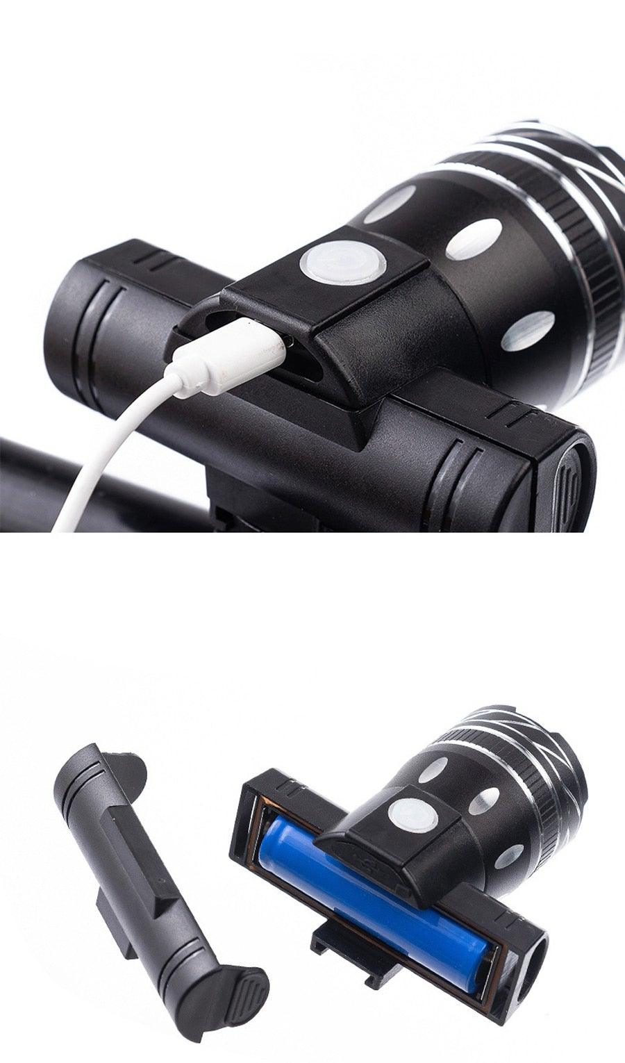 800 Lumen LED Bike Light Set, USB Rechargeable Waterproof Headlight