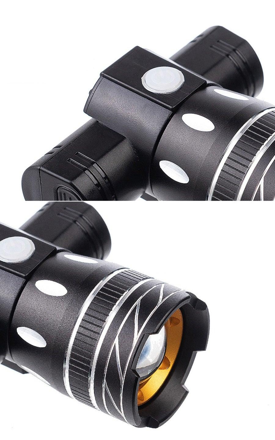 800 Lumen LED Bike Light Set, USB Rechargeable Waterproof Headlight