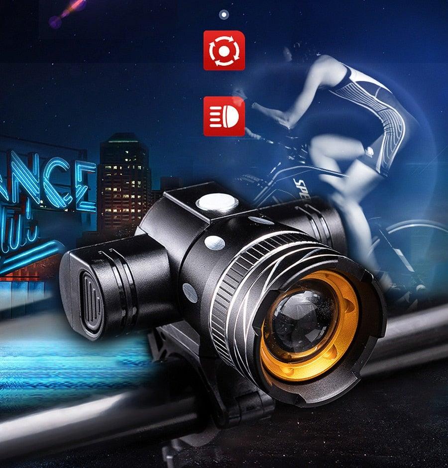 800 Lumen LED Bike Light Set, USB Rechargeable Waterproof Headlight