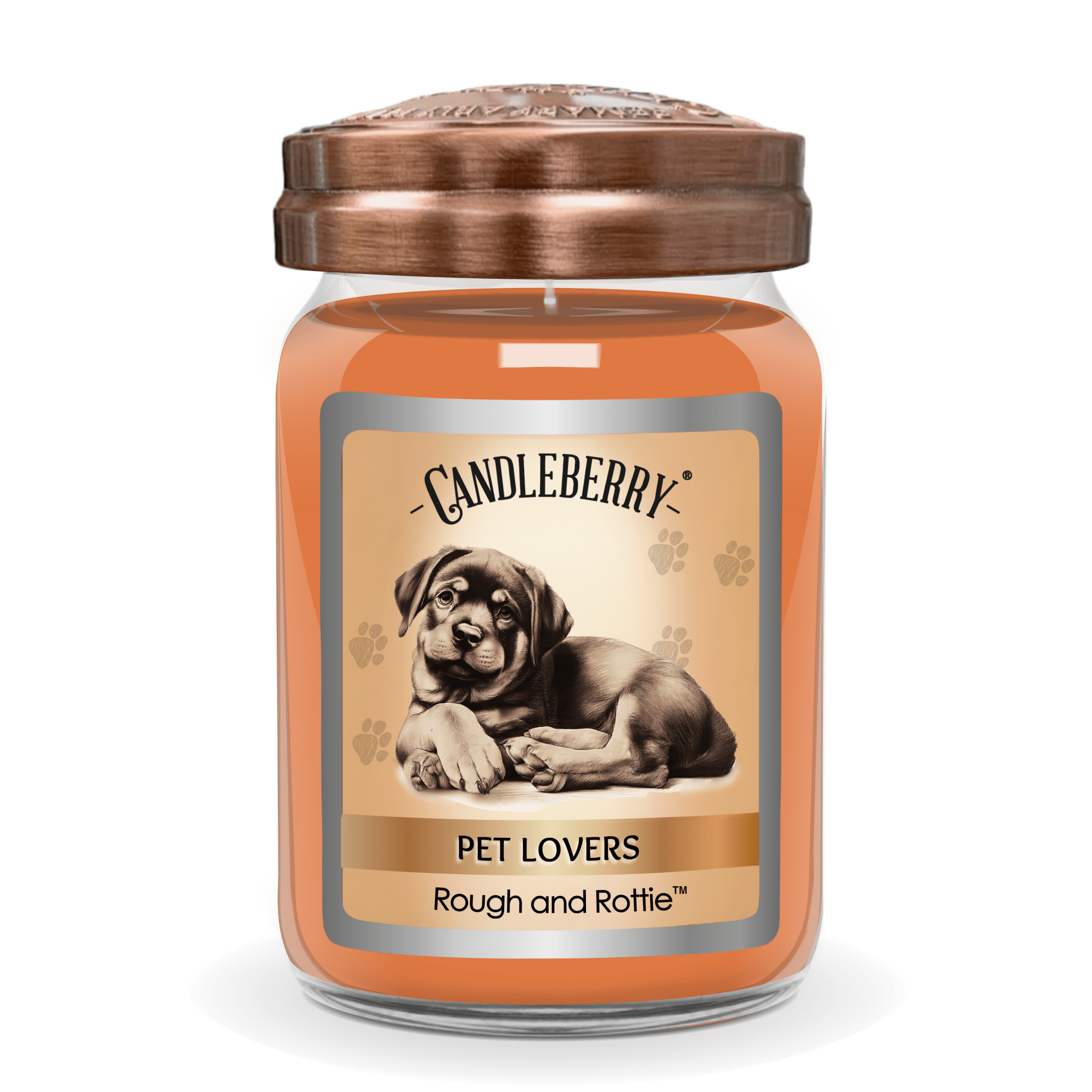 Rough and Rottie Large Jar Candle | Praline & Pecan Soy Blend