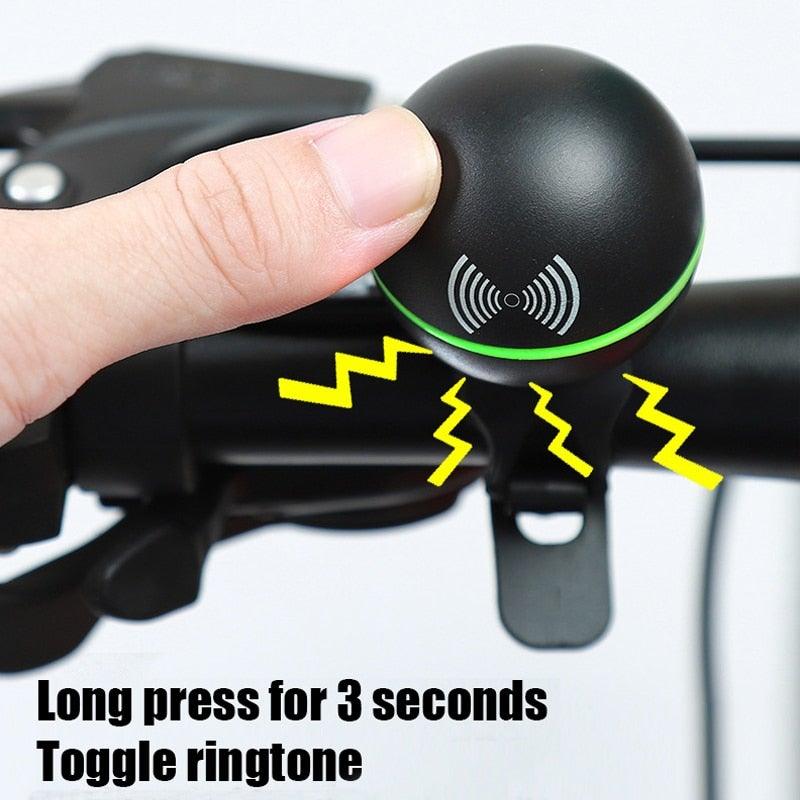 Modern Round Bicycle Bell Electric Horn 130db With 3 Sound Modes