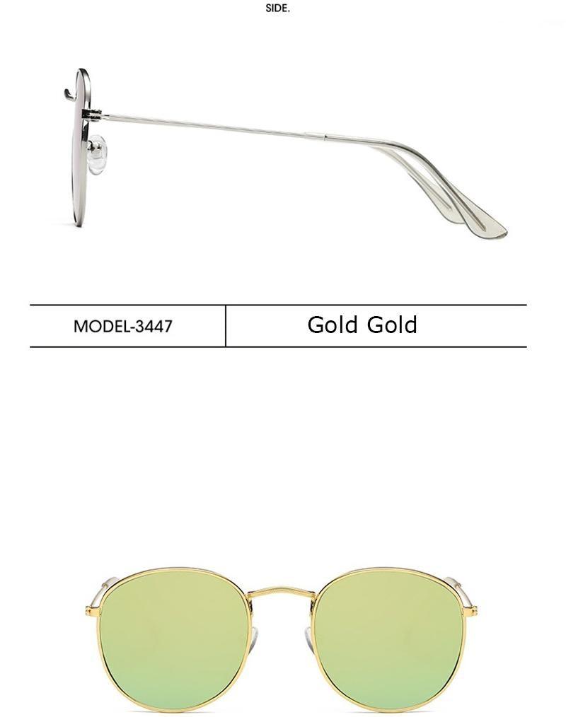 Round Oval Retro Metal Sunglasses Elegant Minimalist Eyewear