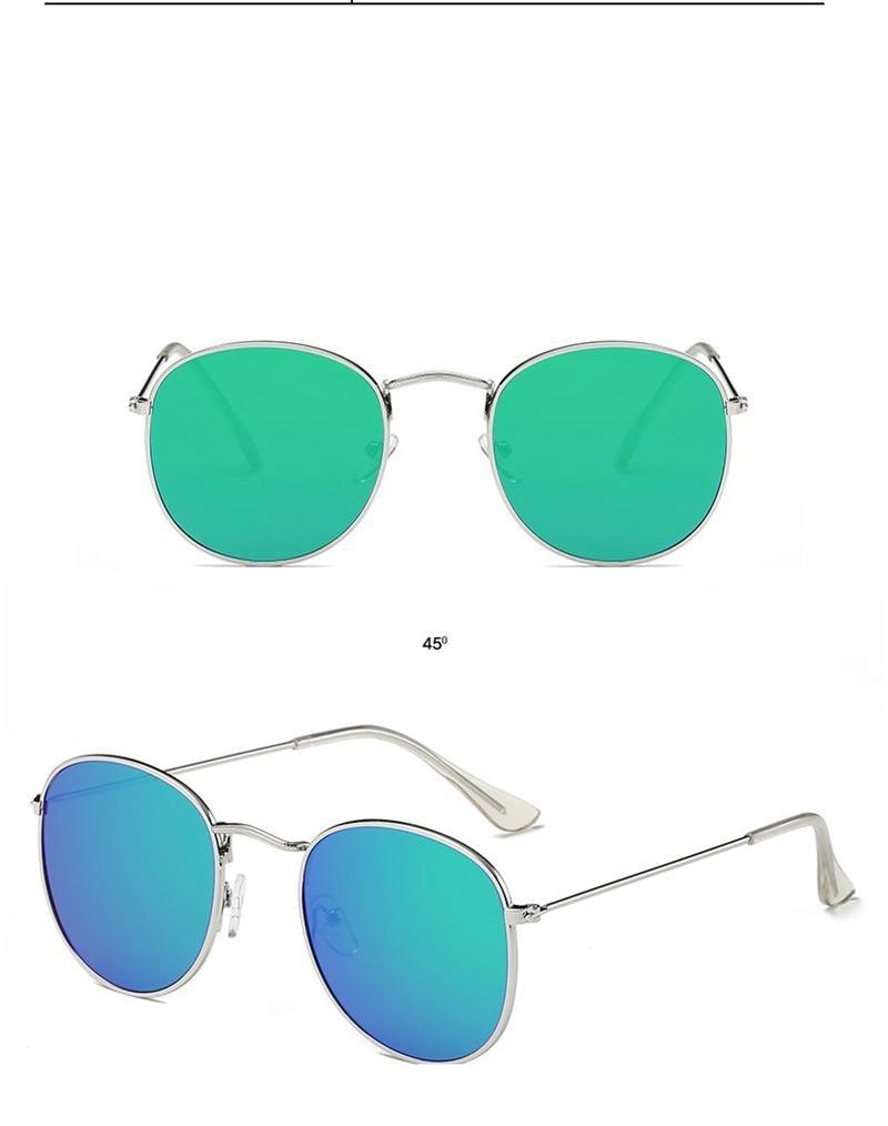 Round Oval Retro Metal Sunglasses Elegant Minimalist Eyewear