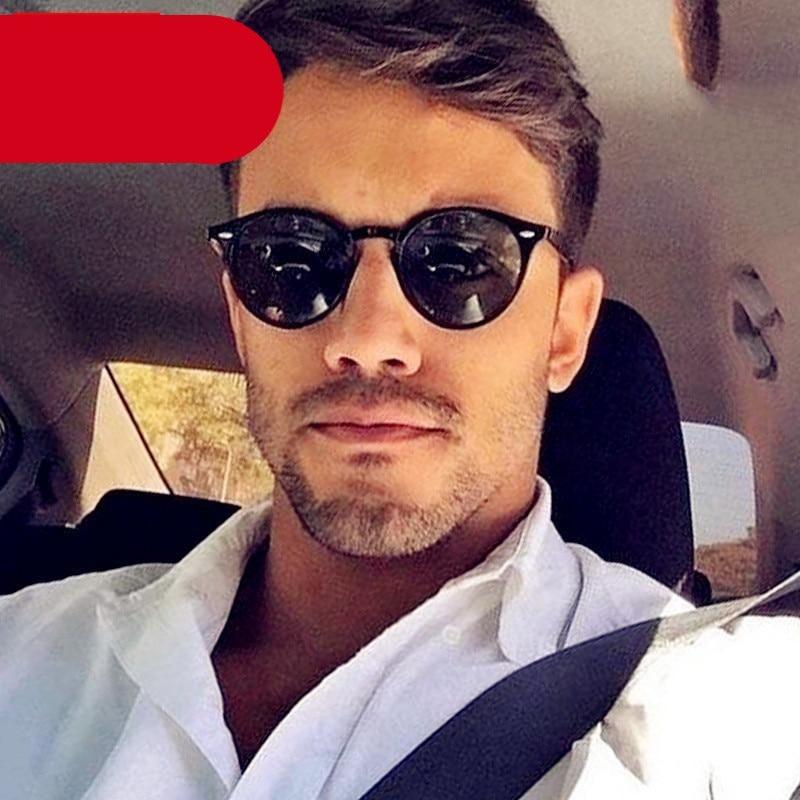 Vintage square frame sunglasses with flat lenses and UV400 protection