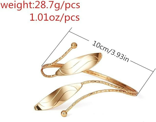 Bohemian Golden Alloy Kada Bajuband Armlet for Women