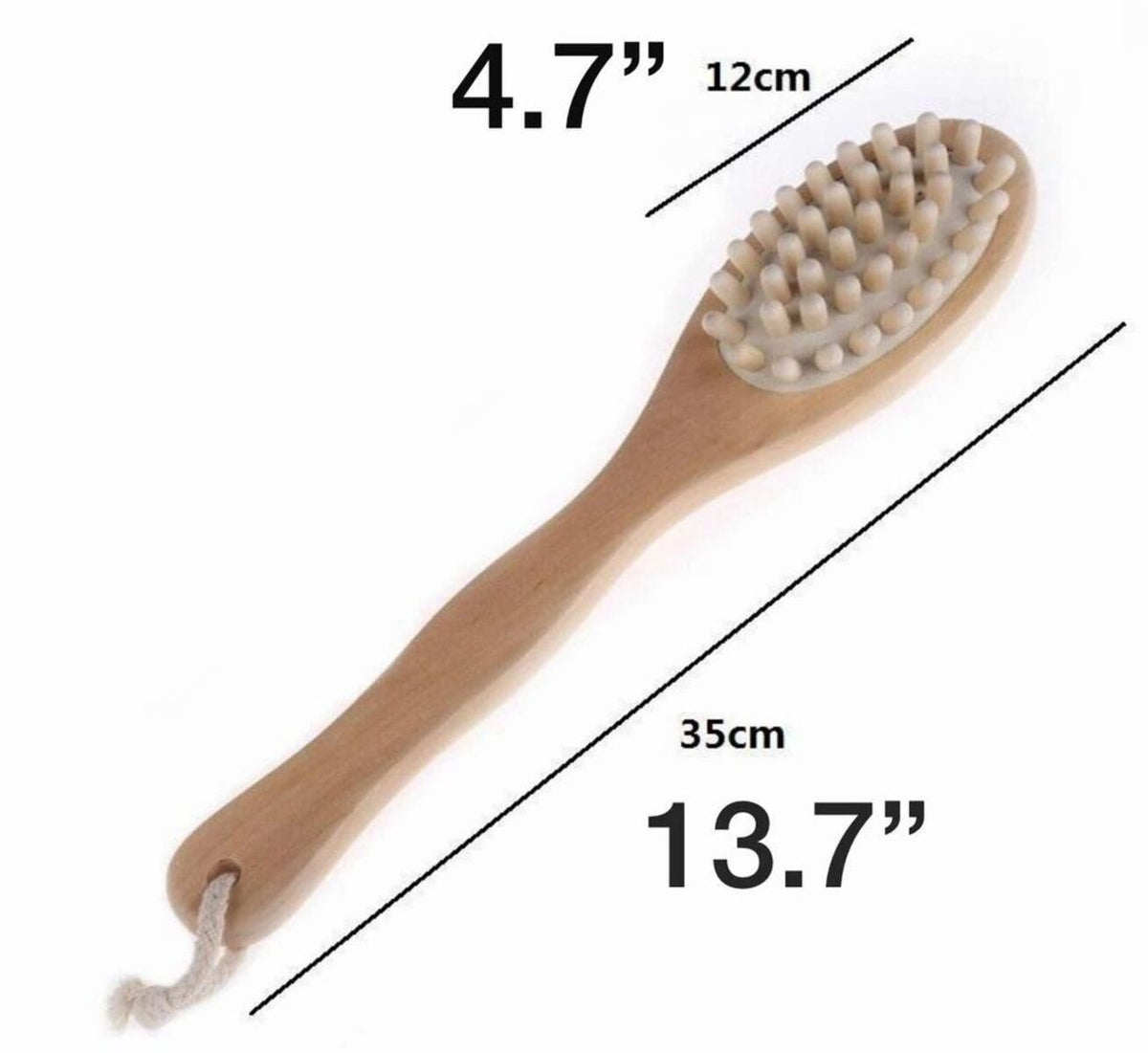 Wooden Dual-Purpose Bath and Massage Body Brush 13.7 Inch - Image 10
