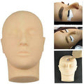 Professional beige silicone mannequin head for eyelash extension and makeup training