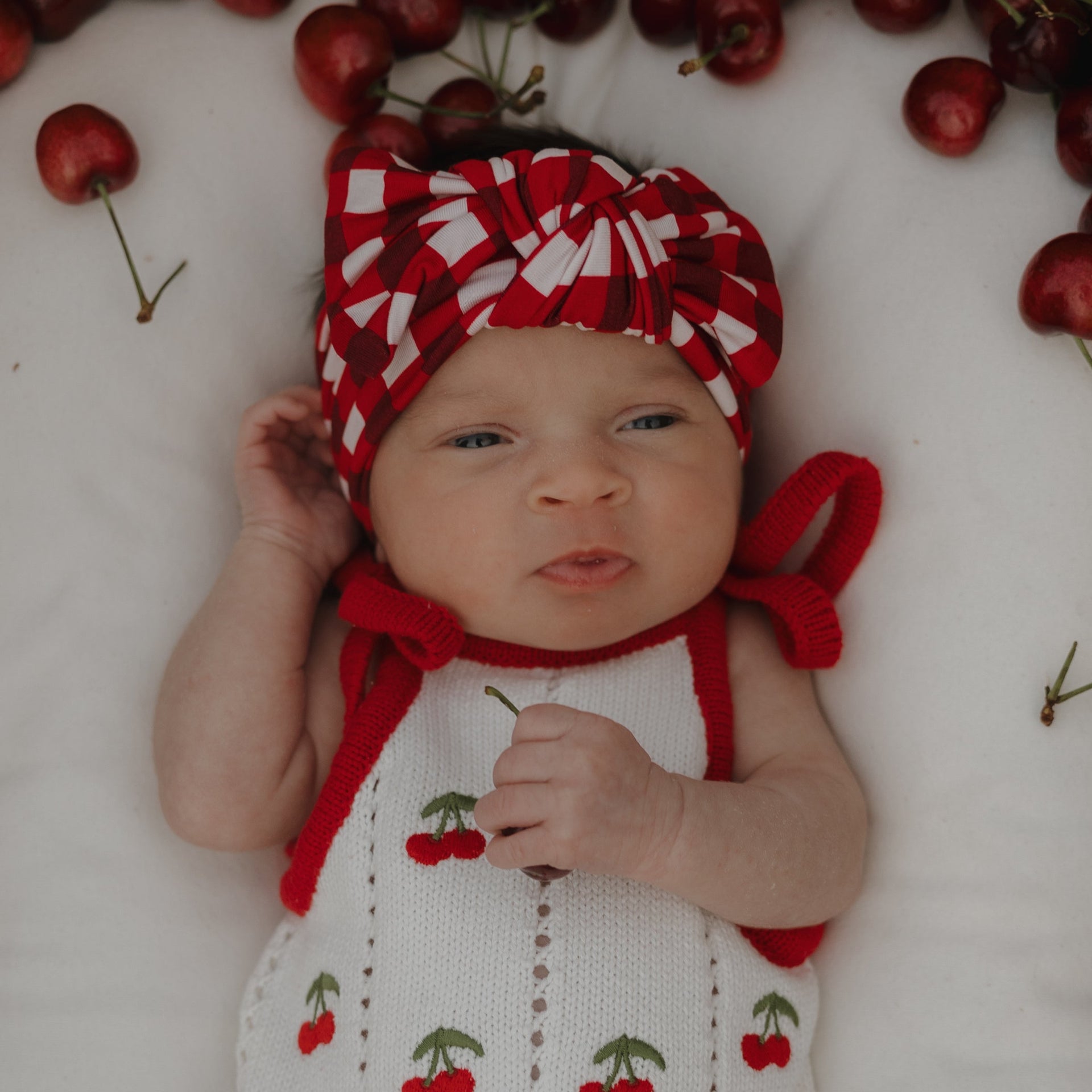 Bamboo Head Wrap | Scarlet Gingham