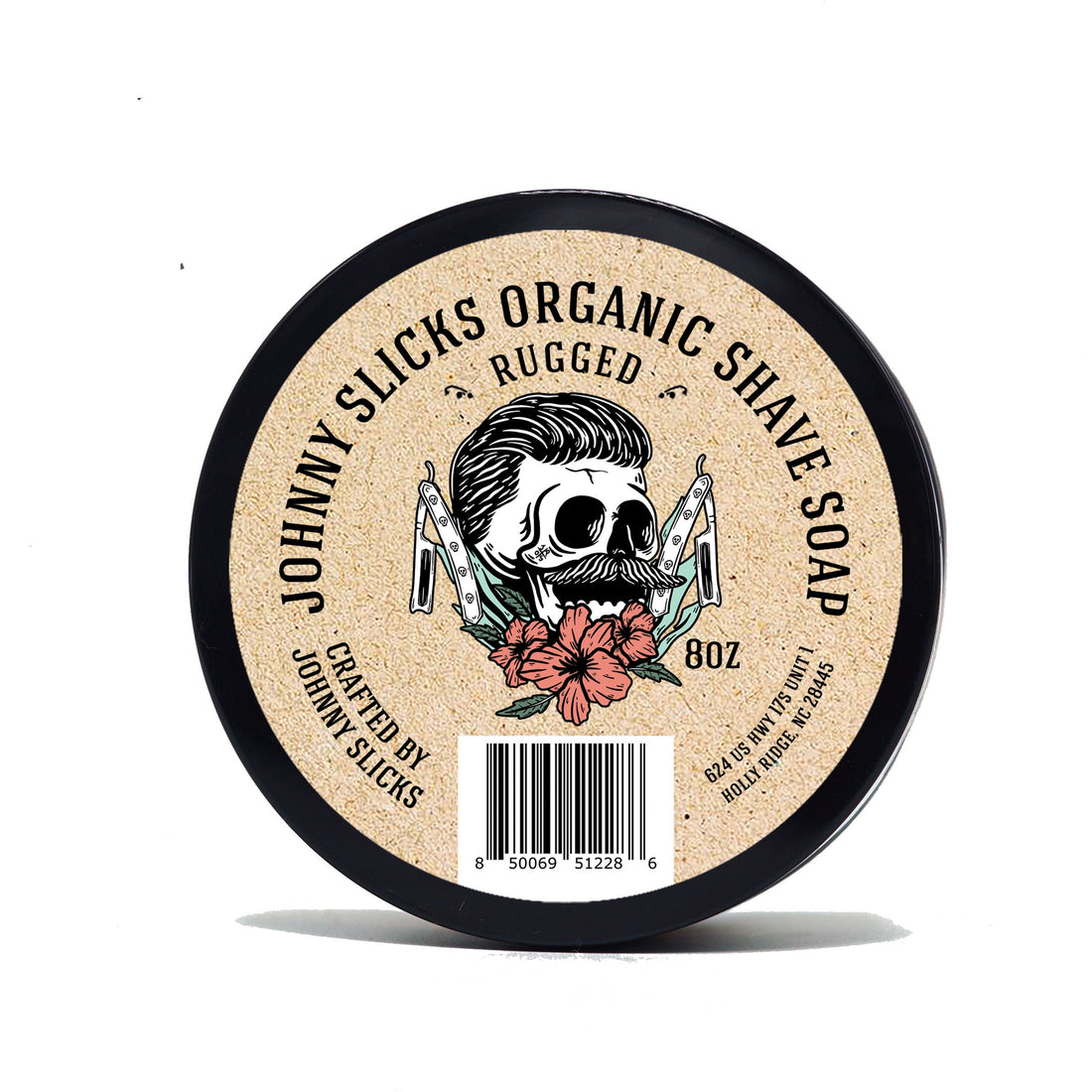 Organic Shave Soap for Men - Smooth Irritation Free Shave 8oz - Image 2