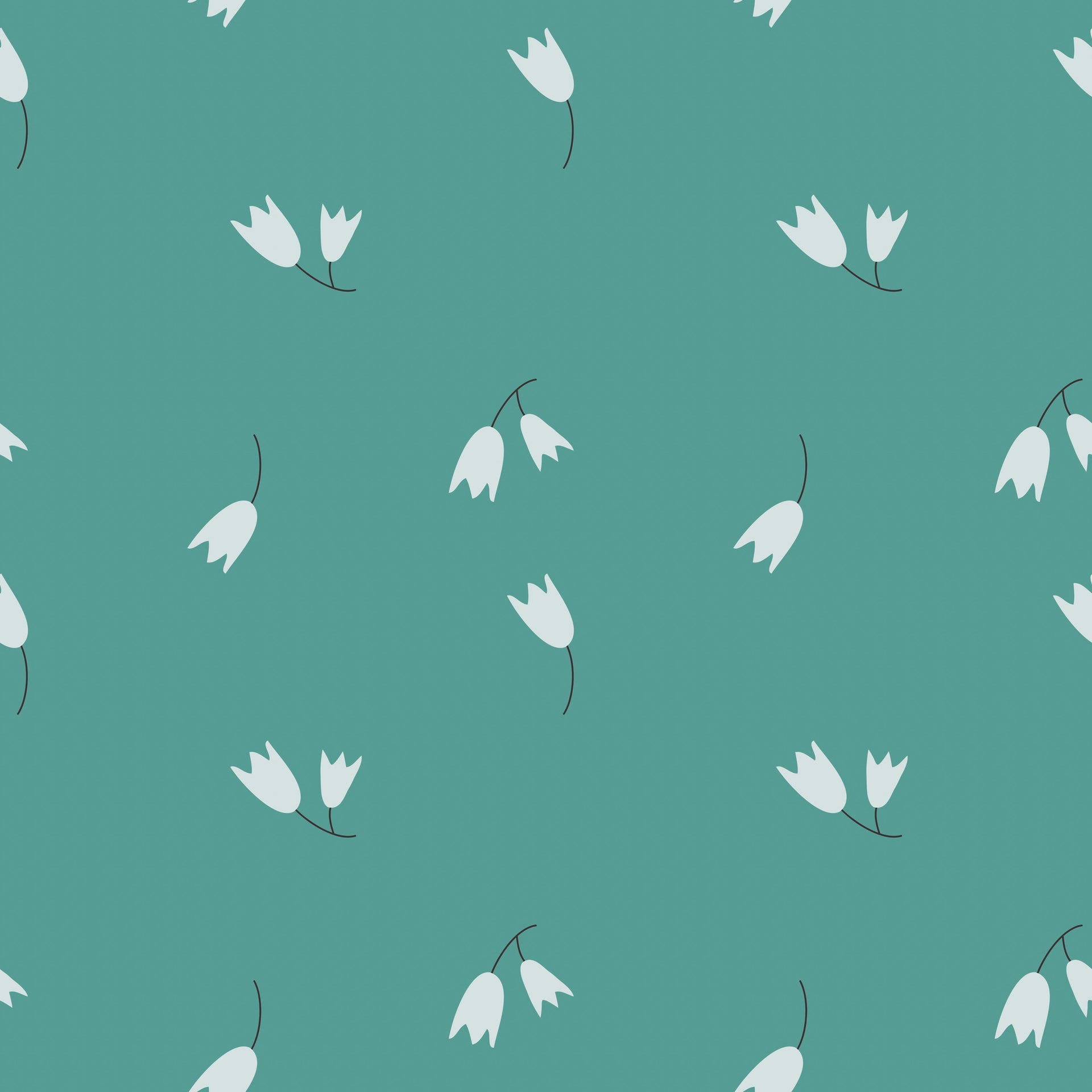 Rumi Floral Peel and Stick Wallpaper in Teal and Off-White