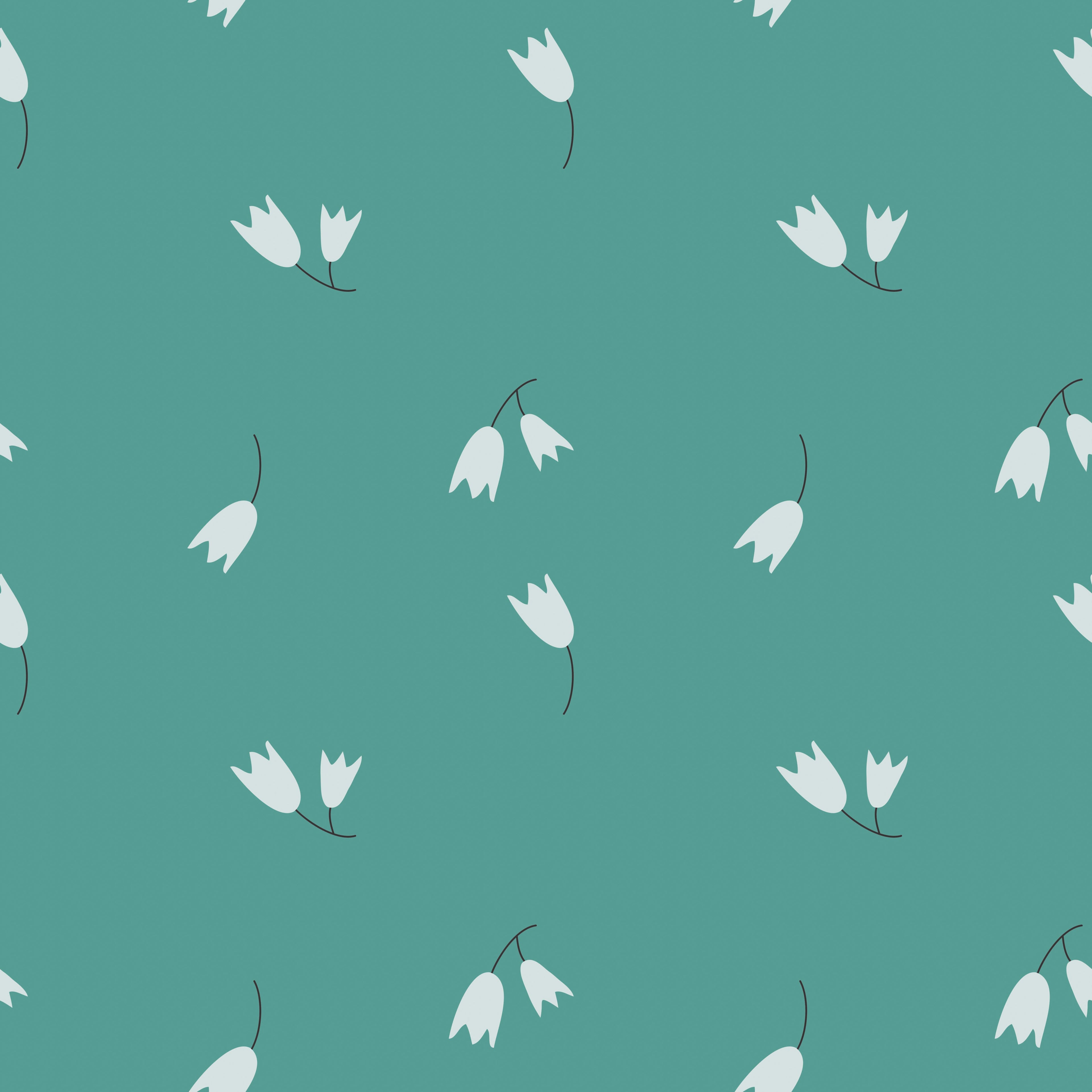 Rumi Floral Peel and Stick Wallpaper in Teal and Off-White
