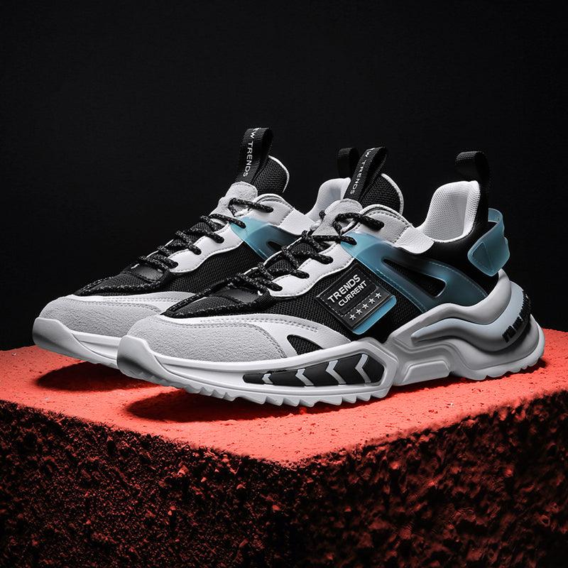 Black Breathable Mesh Slip-On Men's Walking & Gym Sneakers