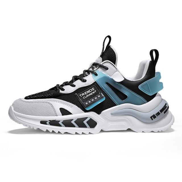 Black Breathable Mesh Slip-On Men's Walking & Gym Sneakers