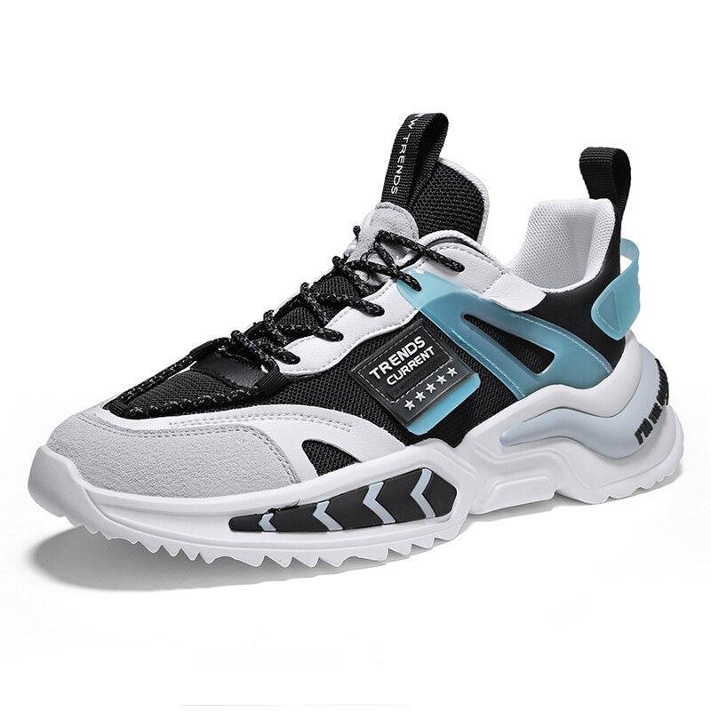 Black Breathable Mesh Slip-On Men's Walking & Gym Sneakers